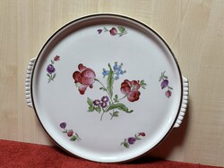 Virágos porcelán tálca