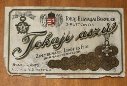 Tokaji aszú boros címke