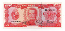 Uruguay 100 Peso Bankjegy 1967 P47a UNC