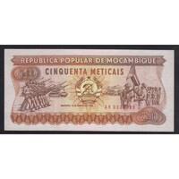 Mozambik,50 meticais 1986 aUNC+