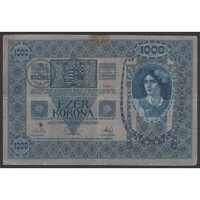 Olaszország,1000 kronen/korona 1920 - Fiume felülbélyegzés VG