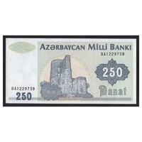 Azerbajdzsán,250 manat 1992 UNC