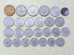 Magyarország 26 db Különböző Érme 2,5,10,20,50 Fillér 1 Pengő 1,2 Forint 1941-1990