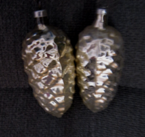 Karácsonyfa dísz  ezüst toboz nagyobb