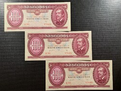 ***  3-as sorszámkövető aUNC/UNC 1989-es 100 forint ***