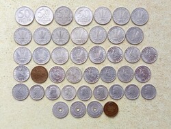 Magyarország 43 db Különböző Érme 2,5,10,20,50 Fillér 1947-1991