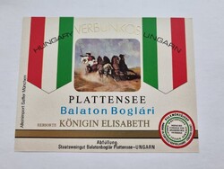 VERBUNKOS  PLATTENSEE Balatonboglári - KÖNIGIN ELISABETH  boros címke