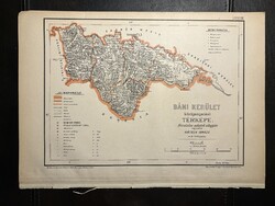 Báni kerület térképe Hátsek 1880. A magyar szent korona országainak megyei... Horvátország