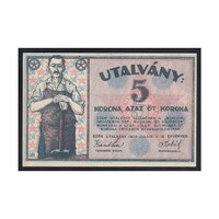 Magyarország,5 korona 1919 - Schlick Nicholson aUNC+
