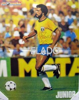 Junior Brazília dedikált óriás méretű poszter 58 x 46 cm. futball labda brazília VB