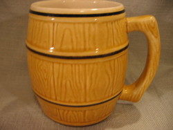 Sárga GRÁNIT hordó forma korsó, bögre