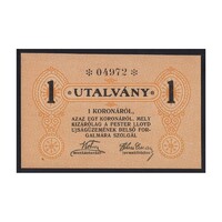 Magyarország,1 korona 1919 - Pester Lloyd aUNC+