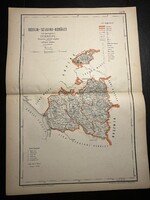 Ogulin-szluini kerület térképe Hátsek 1880. A magyar szent korona országainak megyei... Horvátország