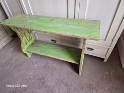 Paraszt kultúra régi vizespad népi lóca antik falusi kis pad fa pad