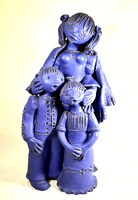 Kovács Éva (1938-2017) A HÁROM TESTVÉR ... KÉK SZÍNBEN !!!