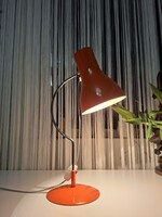 Mid century Josef Hurka - Napako narancssárga fém íróasztali lámpa asztalilámpa