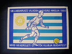 1966, alkalmi sörös cimke, foci VB, VII. kerületi gyűjtők klubja kiadása