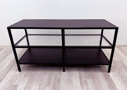 IKEA VITTSJÖ ﻿tv-állvány, polc - fekete-barna/üveg