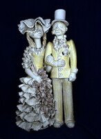 Kovács Éva (1938-2017) " AZ IFJÚ PÁR " ... HATALMAS RITKASÁG 66 CM MAGAS SZOBOR !!!