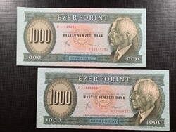 ***  GYÖNYÖRŰ sorszámkövető 1983-as “D” 1000 forint ***