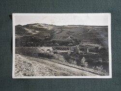 Képeslap,Kárpátalja,Ukrajna,Uzsok,viadukt,vasúti híd látkép,részlet,1940-