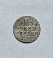 Ritka! Porosz ezüst 1/48 Thaler / Tallér 1777 A.