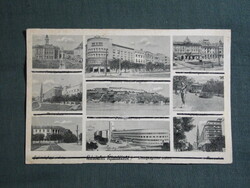 Képeslap,Szerbia,Újvidék,Közigazgatási palota,Horthy sugárút,Rex szálló,park,Keller kiadás, 1940-