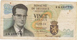Belgium 20 frank 1964 G