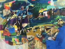 MY WAY... című absztrakt akril festmény 3D