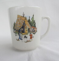 Zsolnay porcelán mese mintás bögre Jancsi és Juliska