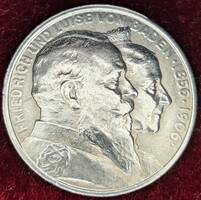 Német Birodalom ezüst 2 márka, 1906, 50. Évforduló - I. Frigyes és Lujza esküvője UNC