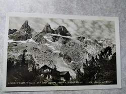 Ausztria Lindauerhütte menedékház, Ratikon hegység a Három torony lábánál, bélyegezve 1937