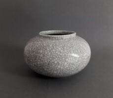 Augarten bauhaus/art-deco kraklé porcelán váza 1940 Bécs, ritka