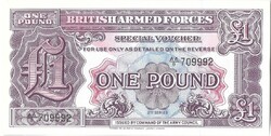 1 font pound 1948 2.széria British Armed Forces Anglia katonai military UNC