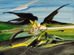 Kokas Ignác (1926-2009) Égi keringő - nagyon különleges alkotás /számlát adunk/