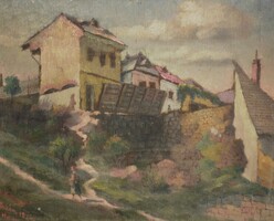 (N) Tibai-Takáts Jenő (1876-1943) : Tabán, Horgony u., 1924