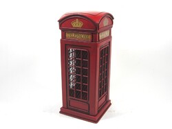 Vintage fém persely telefonfülke (88751)