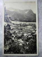 Németország, Partenkirchen, havas táj, hegyek, postatiszta