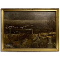 Csonka Ernő (1921-2021) Novemberi mező, 1982 (56 x 76 cm) /számlát adunk hozzá!/