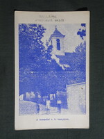 Képeslap,Szerbia,Temerin,Rk. templom,utca látkép,részlet,1950-