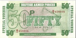 50 pence 1972 6. széria British Armed Forces Anglia katonai military UNC