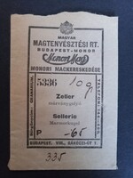 Régi kis tasak Zeller márványgolyó - Magyar Magtenyésztési Rt. Monori Magkereskedése