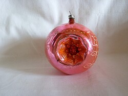 RÉGI ÜVEG KARÁCSONYFADÍSZ - REFLEX GÖMB!