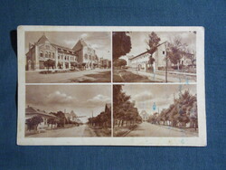 Képeslap,Törökszentmiklós,városháza,iskola,utca látkép,részlet, 1950-