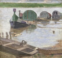 Romek Árpád - Fishermen's Boats on the Tisza