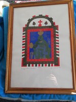 WURTZ ÁDÁM KÉP SZÍNEZETT RÉZKARC