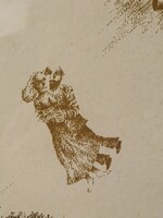 Molnár Gabriella rézkarc Hajnali részegség