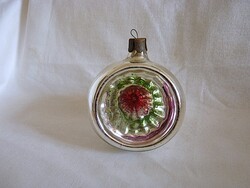 RÉGI ÜVEG KARÁCSONYFADÍSZ - REFLEX GÖMB!