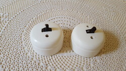 Régi,háromfázisú bakelit kapcsoló 2 db.