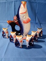 Halas szovjet porcelán italoskészlet  /1.szett/